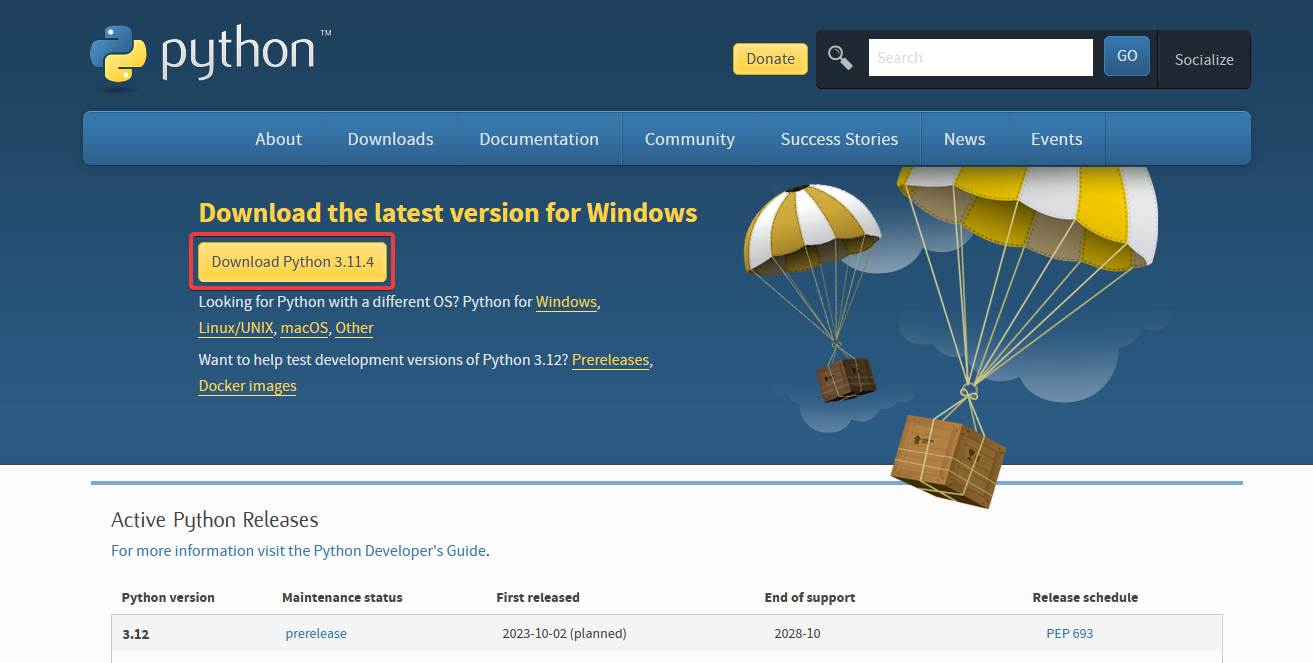 python download site image